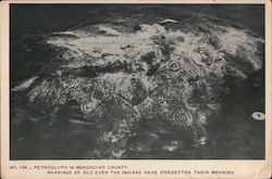 Petroglyph in Mendocino County Postcard