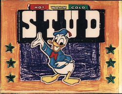 Donald Duck "Stud" Original Xerox Art, c1980 Postcard