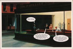 Misguided Masterpieces: Edward Hopper Nighthawks Postcard