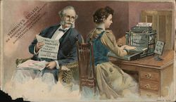 Vermilye's College - Best Place to Learn Shorthand and Typewriting Trade Card