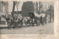 Old Conestoga Wagon en route to Philadelphia Susqui-Centennial Postcard