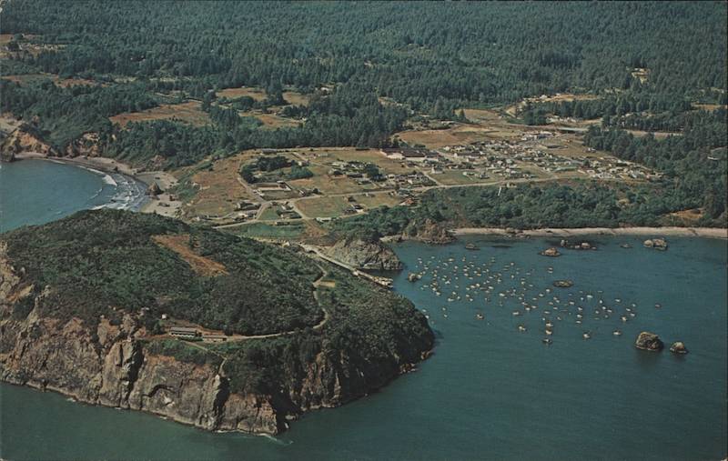 Aerial View of Trinidad: The Sport Fishing Center of the West California