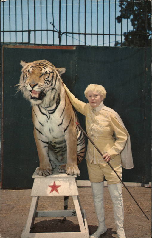 Mabel Stark, Tiger Trainer at Jungleland Thousand Oaks California