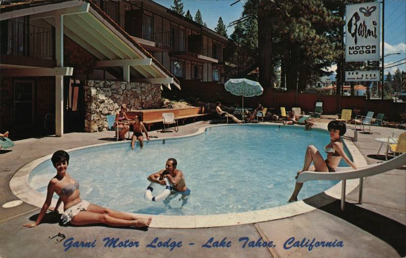 Swimming Pool at the Garni Motor Lodge Lake Tahoe California