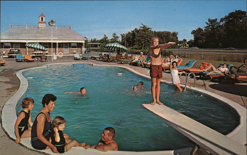 Swimming Pool at the Colonial Arms Motel Penns Grove New Jersey