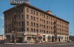 Coliseum Hotel - Figueroa and Santa Barbara Postcard