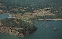 Aerial View of Trinidad: The Sport Fishing Center of the West Postcard