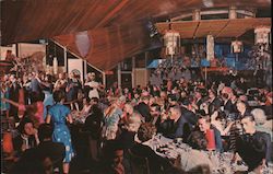 Shinto Temple Dining Room at The Castaways Resort Motel Postcard