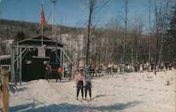 Scene at the T-bar Lift at Dutch Hill Ski Area Postcard