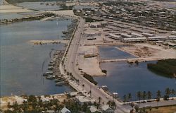 Airview of Roosevelt Boulevard Showing Stock Island in Background Postcard