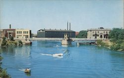 View of Erie Barge Canal Tonawanda, NY Postcard Postcard Postcard