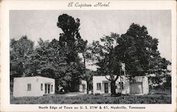El Capitan Motel - North Edge of Town on U.S. 31W & 41, 2913 Dickerson Road Postcard
