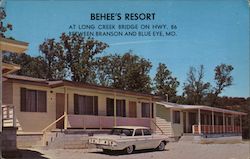Behee's Resort at Long Creek Bridge Between Branson and Blue Eye Postcard