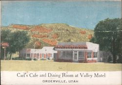 Carls's Cafe and Dining Room at Valley Motel Postcard