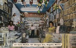 A-1 Curio Market, 101 Obregon Ave., Nogales, Mexico Postcard