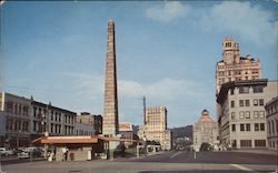 Pack Square with Zebulon B Vance Monument Asheville, NC Postcard Postcard Postcard