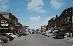 View of Brown Street Rhinelander, WI Postcard Postcard Postcard