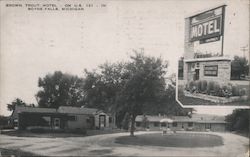 Brown Trout Motel Postcard