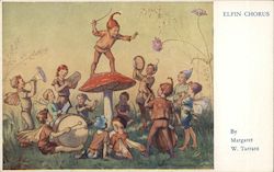 "Elfin Chorus" by Margaret W. Tarrant Fantasy Postcard Postcard Postcard