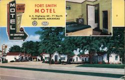 Interior and Exterior of the Fort Smith Hotel Postcard