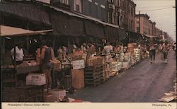 Little Italy in Old Philadelphia - South Ninth Street Open Air Market Pennsylvania Postcard Postcard Postcard