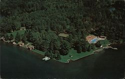 Aerial View of Deer Park Lodge Postcard