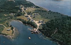 Aerial view of the Basin at entrance to Basin Cove South Harpswell, ME Postcard Postcard Postcard