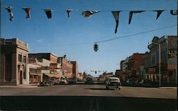 Main Street of Deer Lodge Postcard