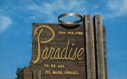 Paradise Sign Postcard