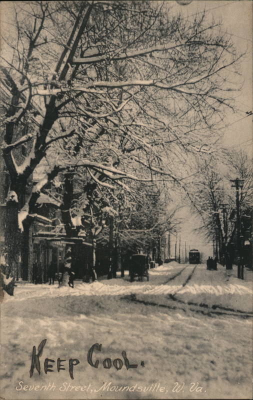 Seventh Street Moundsville, WV Postcard