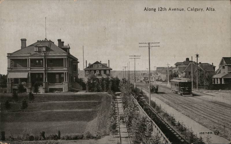 Along 12th Avenue Calgary AB Canada Alberta
