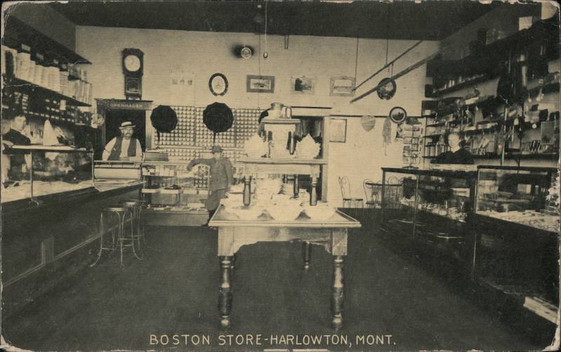 Boston Store Harlowton, MT Postcard