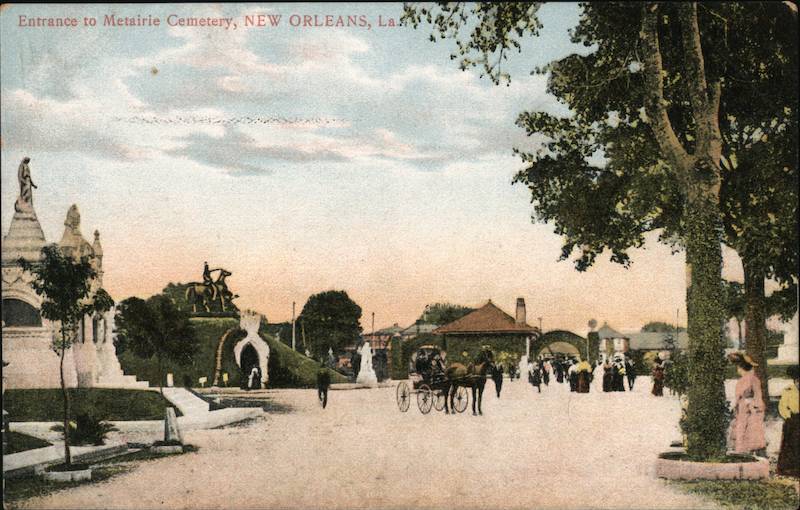 Entrance to Metairie Cemetery New Orleans Louisiana
