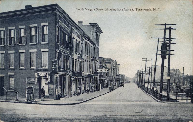 South Niagara Street (Showing Erie Canal) Tonawanda New York