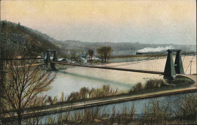 View of Suspension Bridge Little Falls New York