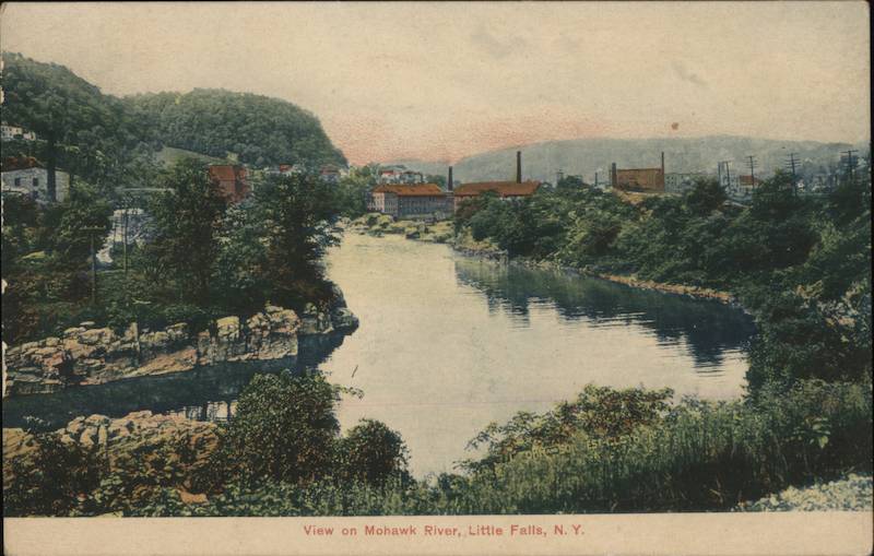 View on Mohawk River Little Falls New York
