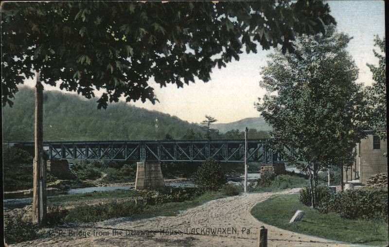 R.R. Bridge from the Delaware House Lackawaxen Pennsylvania