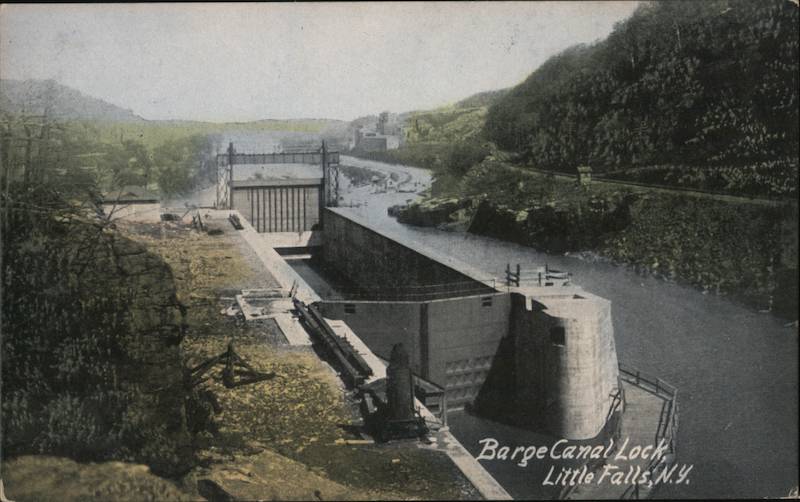 Barge Canal Lock Little Falls New York