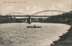 Cedar River Bridge, Floyd, Iowa Postcard
