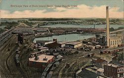 Bird's-eye View of Rock Island Shops Postcard