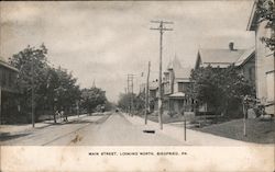 Main Street, Looking North Siegfried, PA Postcard Postcard Postcard