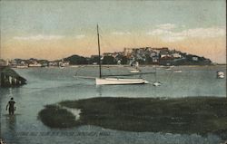 Cottage Hill from Railroad Bridge Winthrop, MA Postcard Postcard Postcard