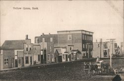 Street Scene Yellow Grass, SK Canada Saskatchewan Postcard Postcard Postcard