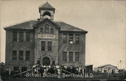 School Building Postcard