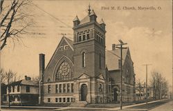 First M.E. Church Marysville, OH Postcard Postcard Postcard