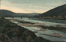 Allegheny River View at Franklin Postcard