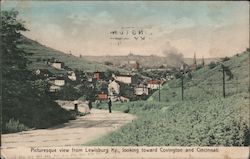 Picturesque View from Lewisburg Looking Toward Covington and Cincinnati Kentucky Postcard Postcard Postcard