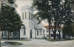 St. Paul's Episcopal Church and Rectory Fremont, OH Postcard Postcard Postcard