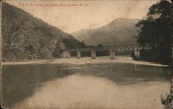 C.& O. Railway Bridge over Gauley River at Belva West Virginia Postcard Postcard Postcard