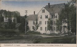 Ballard Hall, Girls Dormitory, N. H. College Postcard